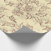 Holly beslaat naadloos design cadeaupapier (Hoek)