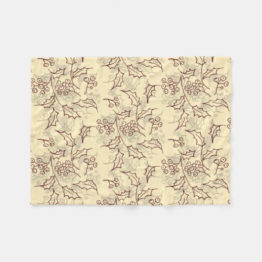 Holly beslaat naadloos design fleece deken (Voorkant (Horizontaal))