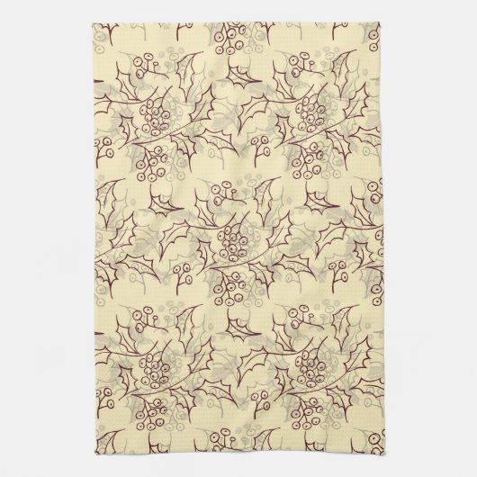 Holly beslaat naadloos design theedoek (Verticaal)