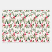 Holly bessen en feestelijk inpakpapier vel (Voorkant)