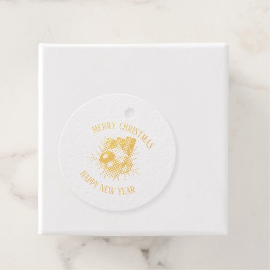 Holly bessen en kaarsen bedankjes labels (Met doos)