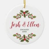 Holly Bessen Groene Personalized Bevestiging Keramisch Ornament (Voorkant)