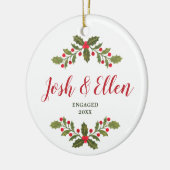 Holly Bessen Groene Personalized Bevestiging Keramisch Ornament (Links)
