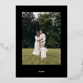 Holly | Bessen Kerst 4 Foto Vrolijk en helder Folie Feestdagenkaart (Achterkant)