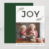 Holly Bessen Kerstvreugde Prettig Kerstfeest Eén F Feestdagenkaart (Voorkant / Achterkant)