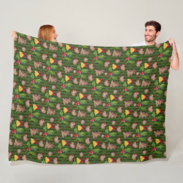 HOLLY BESSEN KLOKKEN KERSTKOEKJES FLEECE DEKEN