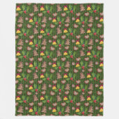 HOLLY BESSEN KLOKKEN KERSTKOEKJES FLEECE DEKEN (Voorkant)