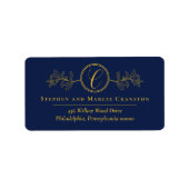 Holly | Bessen Nepgoud Monogram Terugadres Etiket (Voorkant)