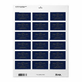 Holly | Bessen Nepgoud Monogram Terugadres Etiket (Full Sheet)