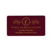 Holly | Bessen Nepgoud Monogram Terugadres Etiket (Voorkant)