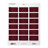Holly | Bessen Nepgoud Monogram Terugadres Etiket (Full Sheet)