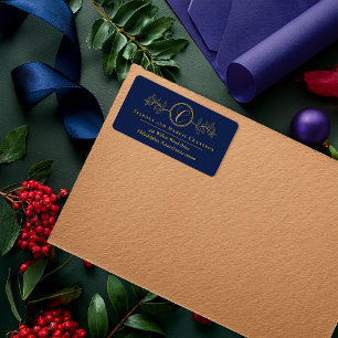 Holly Bessen Nepgoud Monogram Terugadres Etiket
