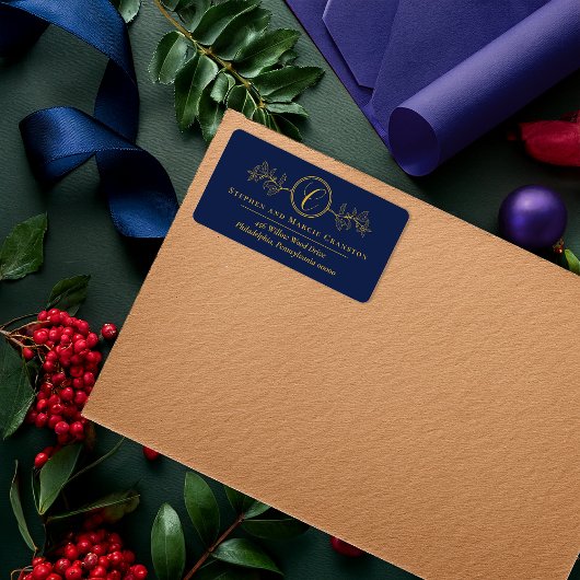 Holly | Bessen Nepgoud Monogram Terugadres Etiket