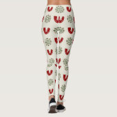Holly Bird & Snowflake Christmas Leggings Women (Achterkant)