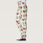 Holly Bird & Snowflake Christmas Leggings Women (Links)