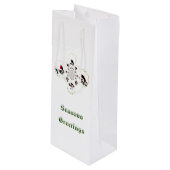 Holly Birds Robin Seasons Greetings Wijn Cadeautas (Voorkant Gekanteld)