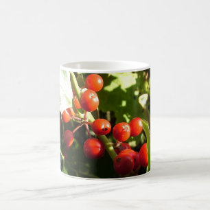 Holly-bladeren en rode bessen, Kerstmis Koffiemok