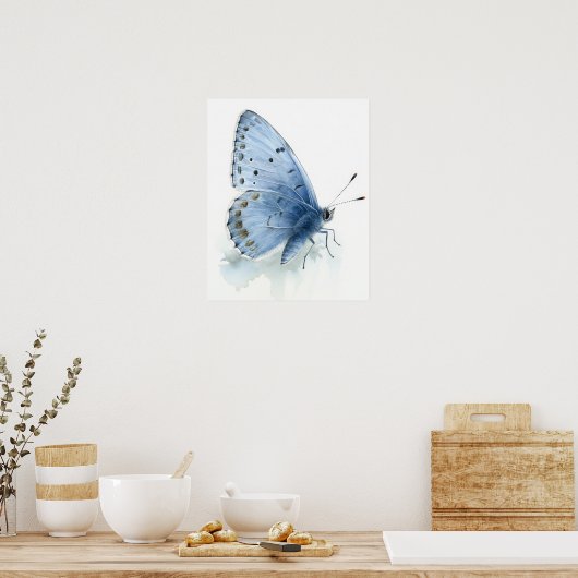 Holly Blue Butterfly Art Print Poster (Keuken)