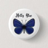 Holly Blue Vlinder Ronde Badge Ronde Button 3,2 Cm (Voorkant)