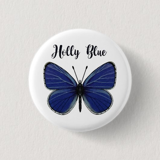 Holly Blue Vlinder Ronde Badge Ronde Button 3,2 Cm (Voorkant)