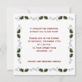 Holly Boarder Kerstparty Invite Kaart (Voorkant)