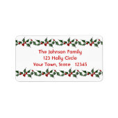 Holly Border Adres Label (Voorkant)
