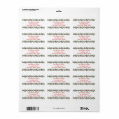 Holly Border Adres Label (Full Sheet)