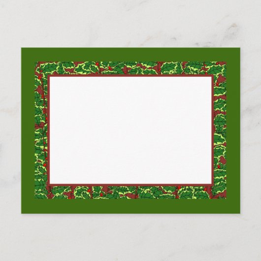 Holly Border Blank Notecards en Briefkaarten (Voorkant)