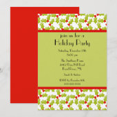 Holly Border Holiday Kerstparty Uitnodiging (Voorkant / Achterkant)