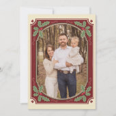  Holly Border kerst Kaart (Voorkant)