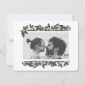 Holly Border-kerstkaart Feestdagenkaart (Voorkant)