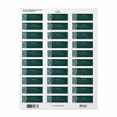 Holly Border Return-adreslabel Etiket (Full Sheet)