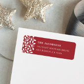 Holly Border Return-adreslabel Etiket