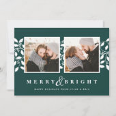 Holly Border | Vakantieknopkaart Feestdagenkaart (Voorkant)