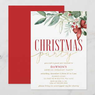 Holly Botanical Bedrijfs Kerstfeest Kaart