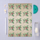 Holly Botanical Christmas Tissue Paper Tissuepapier (Craft)