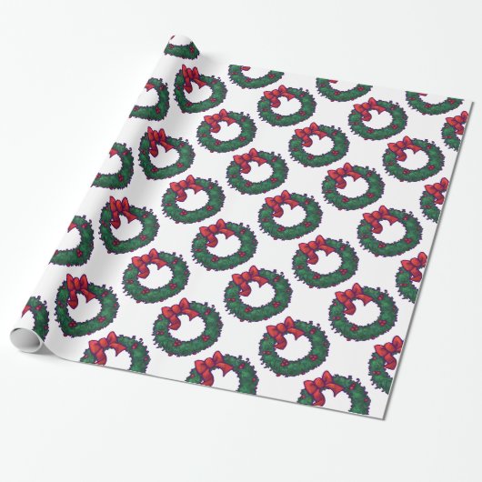 Holly Boughs Cadeaupapier (Uitgerold)