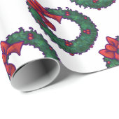 Holly Boughs Cadeaupapier (Rol Hoek)