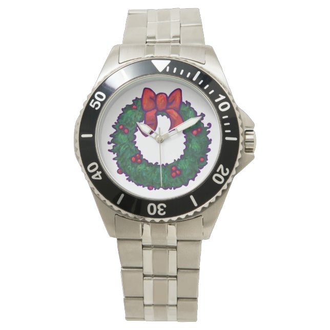 Holly Boughs Horloge (Voorkant)