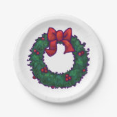 Holly Boughs Papieren Bordje (Voorkant)