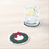 Holly Boughs Ronde Kartonnen Onderzetter (Insitu)