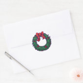 Holly Boughs Ronde Sticker (Envelop)