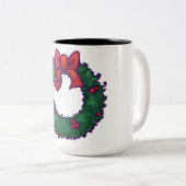 Holly Boughs Tweekleurige Koffiemok (Voorkant rechts)