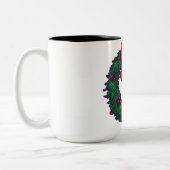 Holly Boughs Tweekleurige Koffiemok (Links)