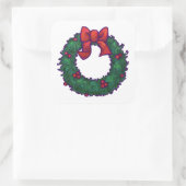 Holly Boughs Vierkante Sticker (Tas)