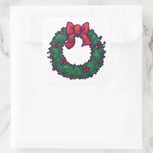 Holly Boughs Vierkante Sticker (Tas)