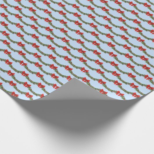 Holly Boughs Wrapping Paper Cadeaupapier (Hoek)