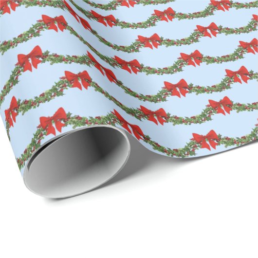 Holly Boughs Wrapping Paper Cadeaupapier (Rol Hoek)