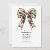 Holly Bow Holiday Kerstfeest Kaart (Voorkant)