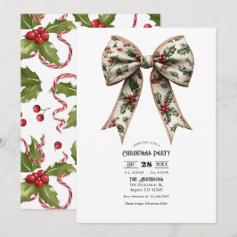 Holly Bow Holiday Kerstfeest Kaart